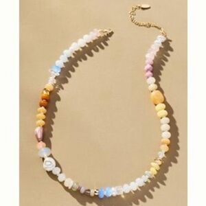 Anthropologie Rainbow Stone Necklace